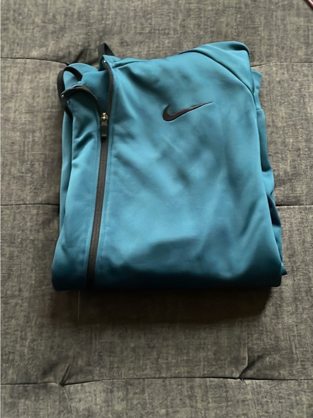 Nike Teal Men's Zip-Front Shoulder Pack with Black Swoosh